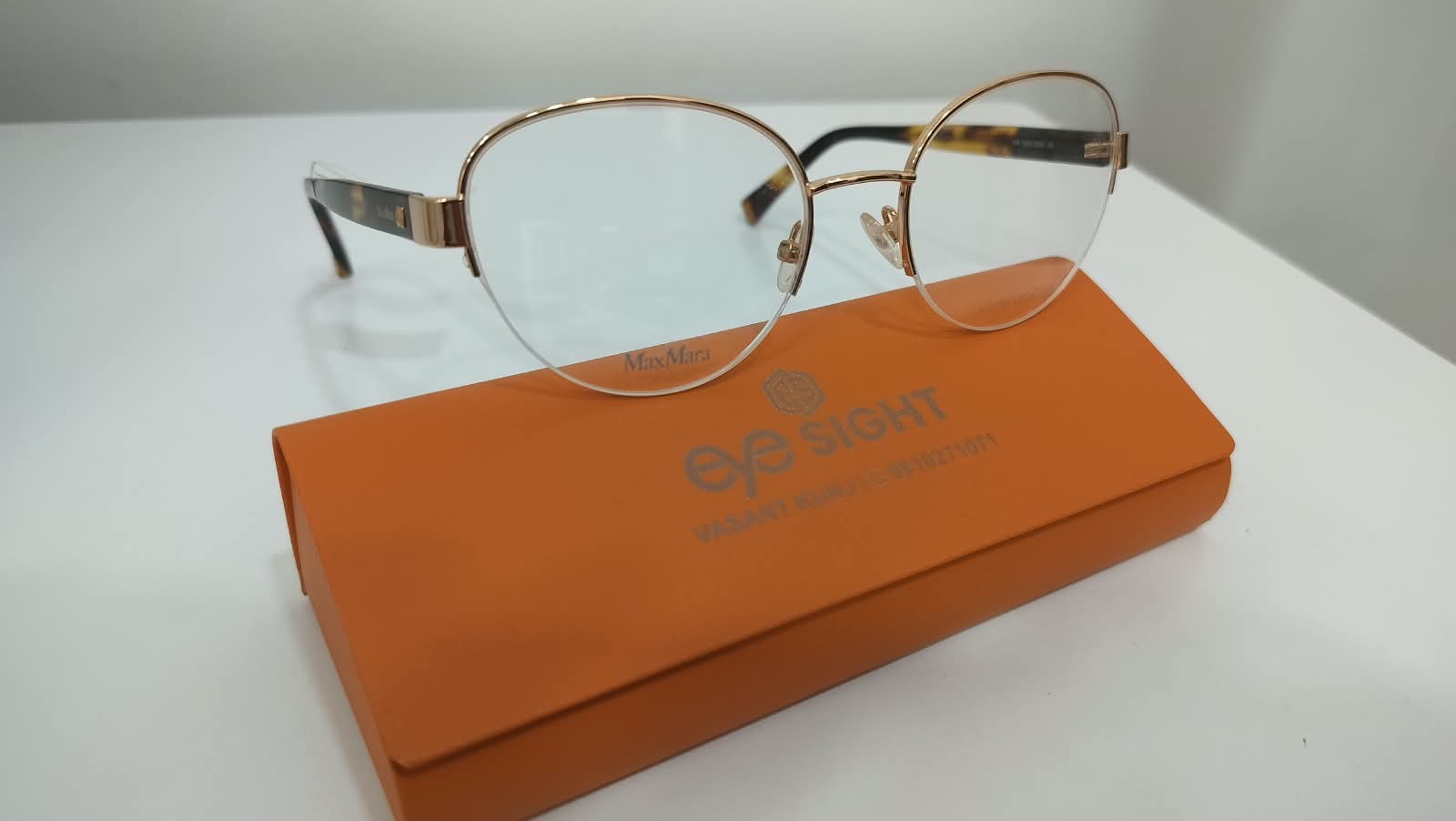 MaxMara gold frame at Eye Sight Vasant Kunj