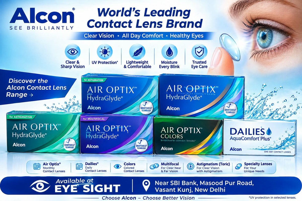 Alcon contact lens range available at Eye Sight Vasant Kunj