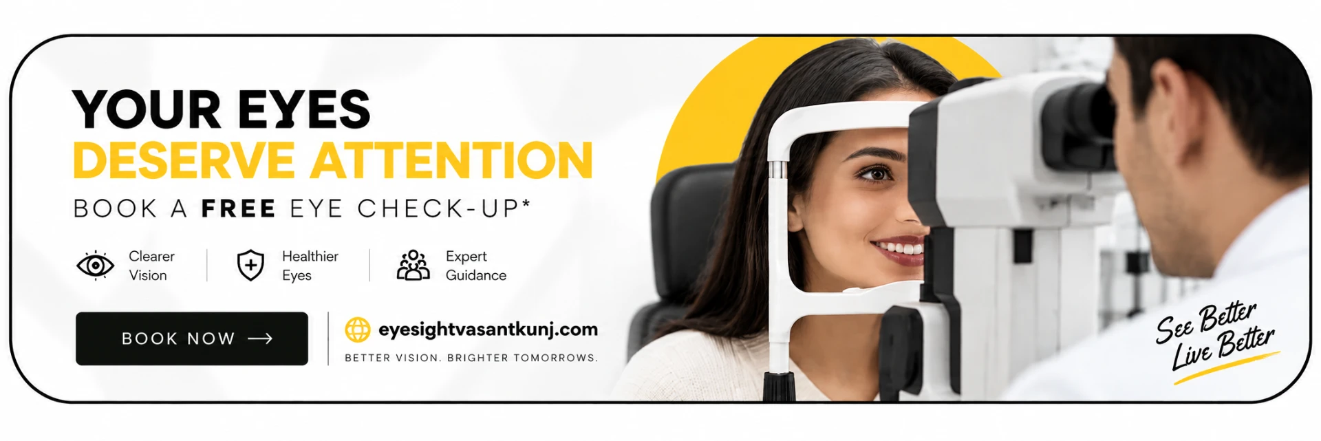 Your eyes deserve attention — book a free eye check-up at Eye Sight Vasant Kunj