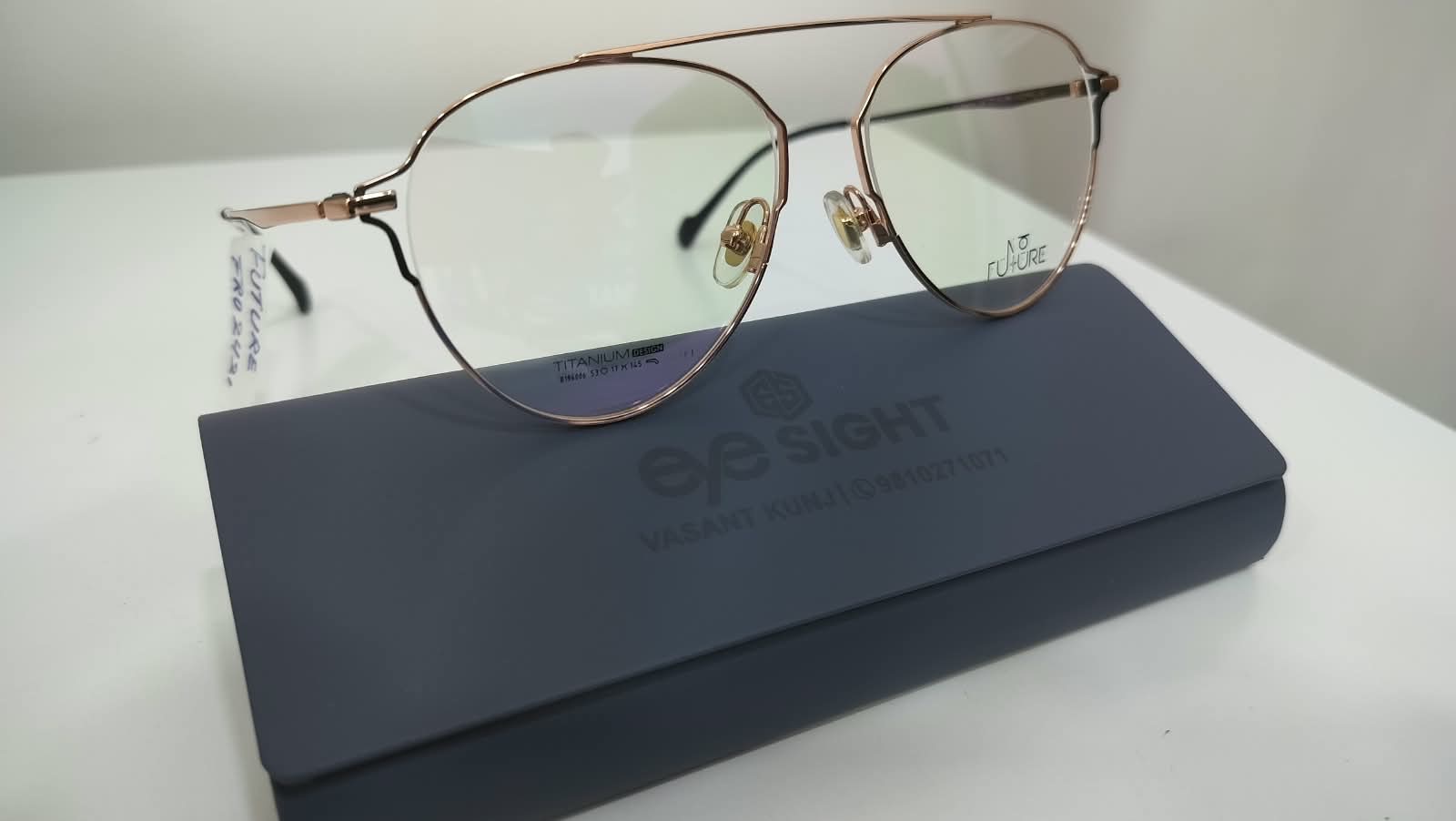 Future titanium rose-gold frame at Eye Sight