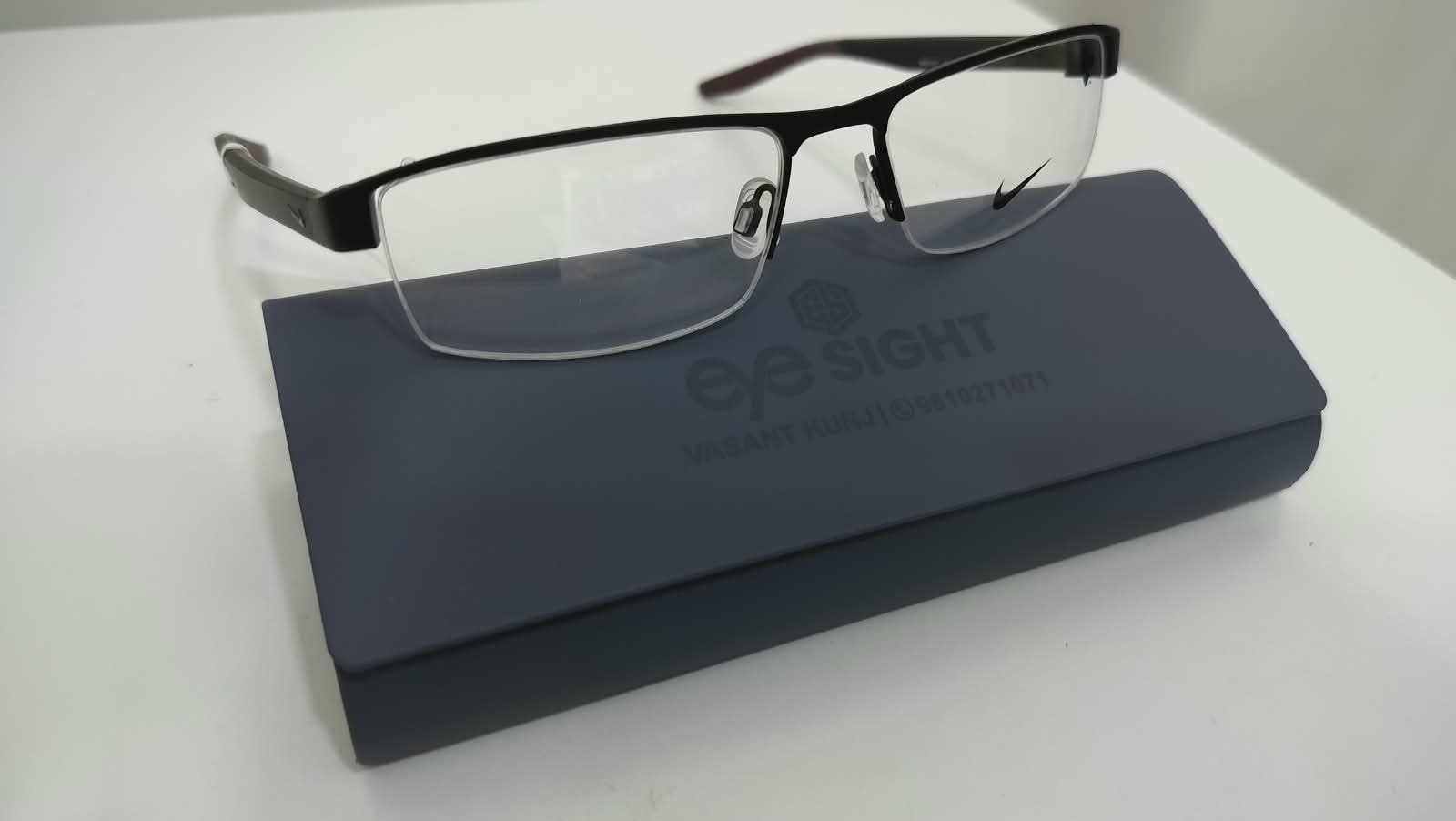 Nike half-rim frame front view at Eye Sight