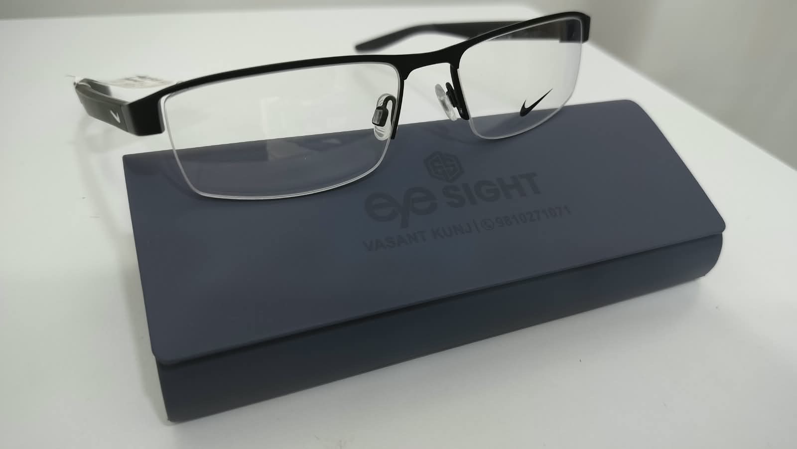 Nike half-rim frame side view at Eye Sight