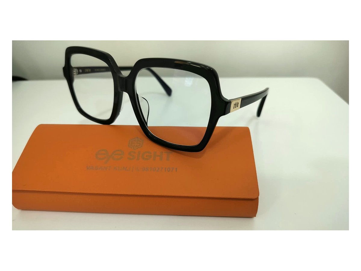 Black statement frame with Eye Sight case