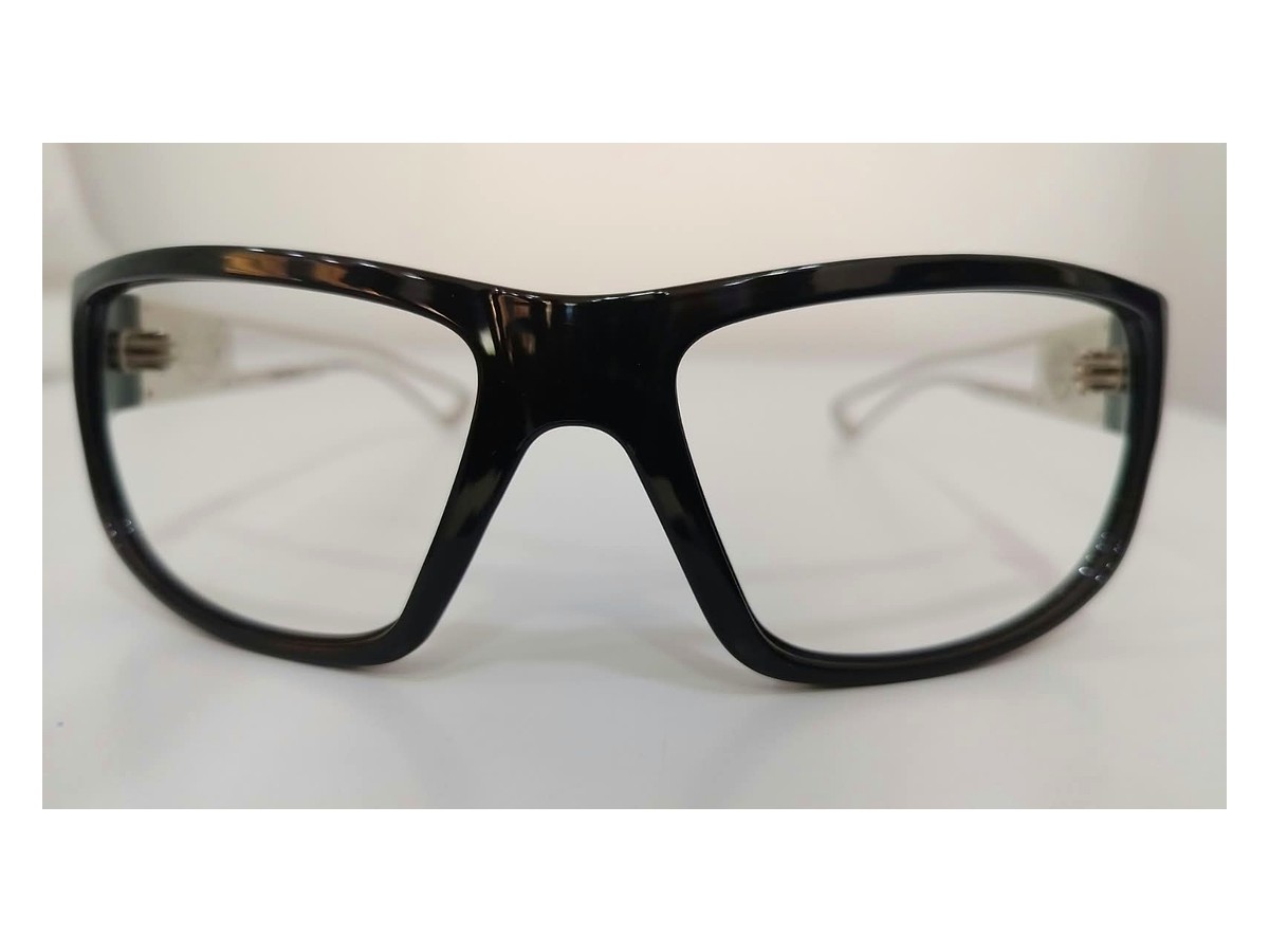 Black full-rim optical frame photographed at Eye Sight